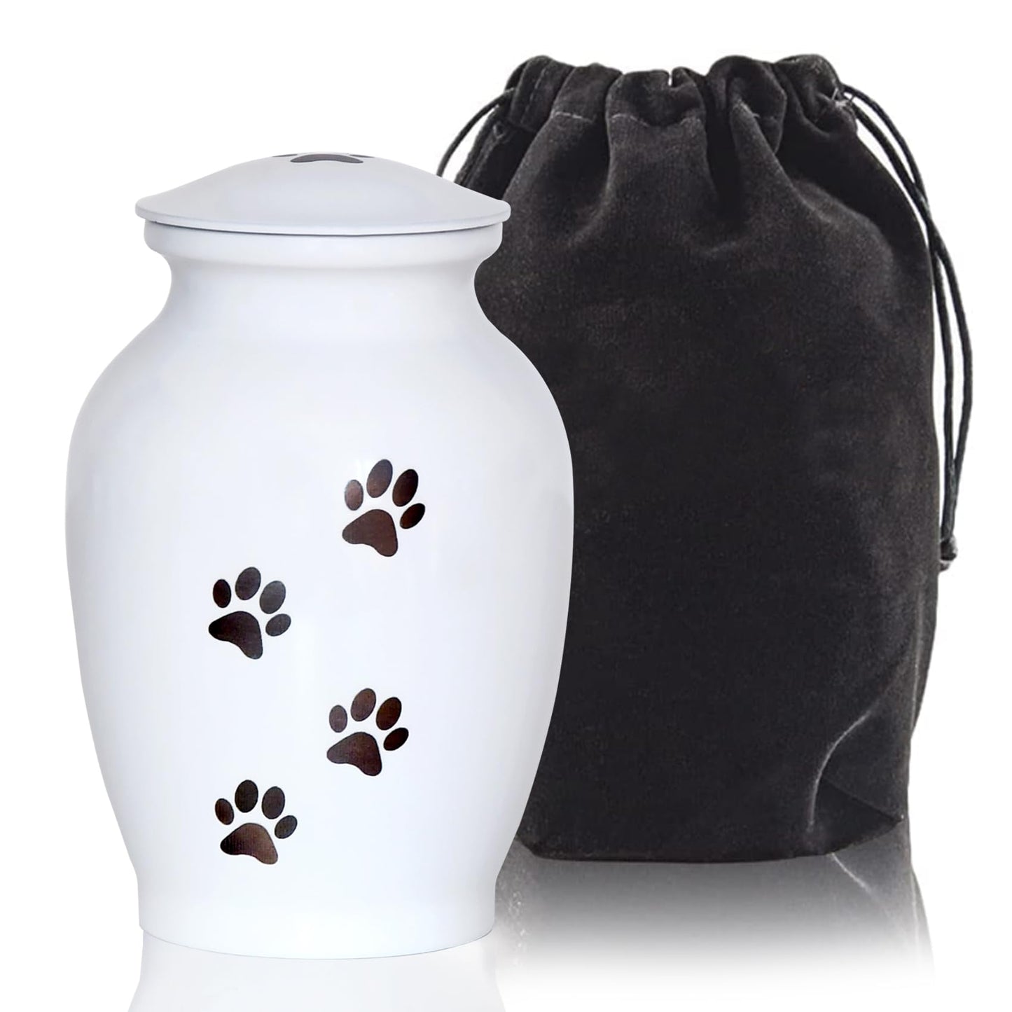 PCS Memorial Pet Cremation Urns for Dogs and Cats Ashes, Paws Engraved Pet Urn,Dog Keepsake Urns for Ashes-Small