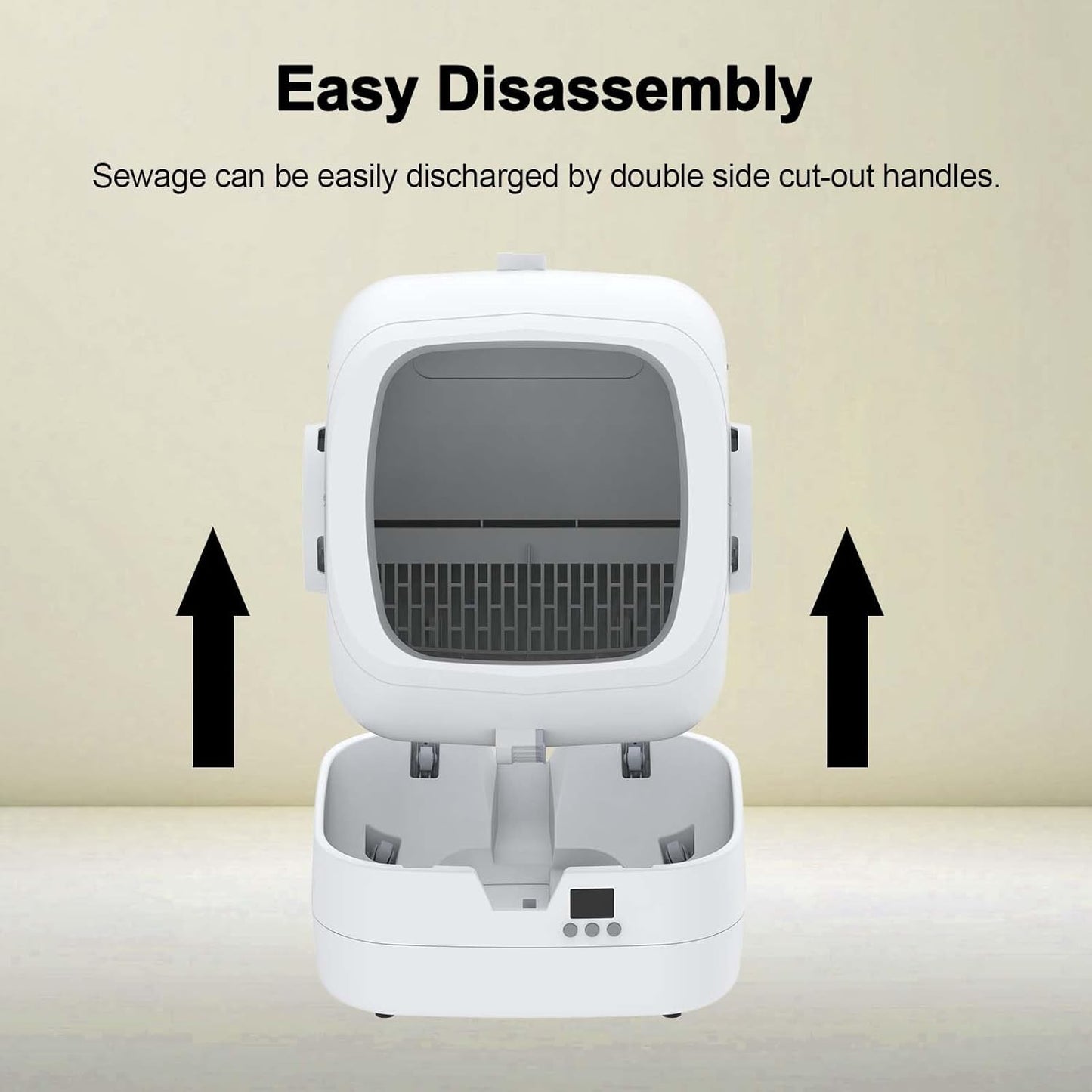 Automatic Cat Litter Box Self Cleaning - APP Control and Weight Monitoring - Ultra-Quiet, Medium Cats and Kittens Litter Box, Safe Anti-Pinch