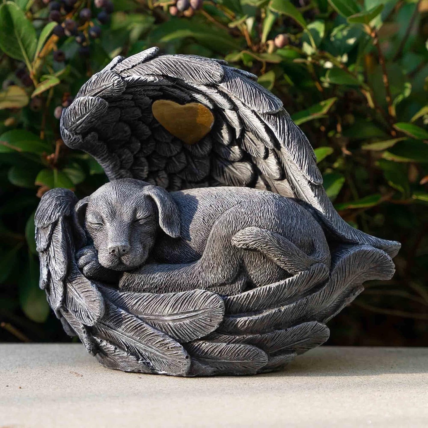 iHeartDogs Dog Urn Pet Memorial Gift - Garden Stone Urn for Dog Ashes - Pet Loss Gifts