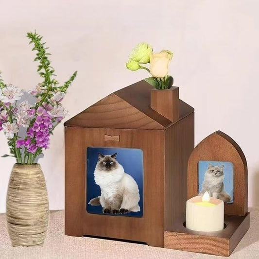 Pet Urns with Photos, Urn with Candle Holders Included Pet Urns for Dogs