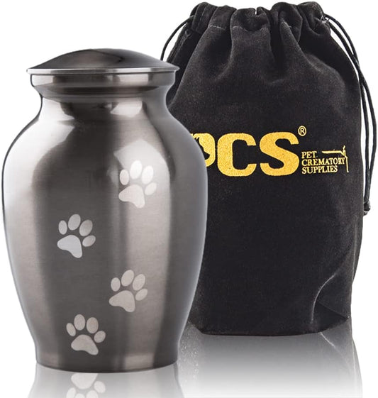 PCS Memorial Pet Cremation Urns for Dogs and Cats Ashes, Paws Engraved Pet Urn,Dog Keepsake Urns for Ashes-Small