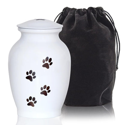 PCS Memorial Pet Cremation Urns for Dogs and Cats Ashes, Paws Engraved Pet Urn,Dog Keepsake Urns for Ashes-Small
