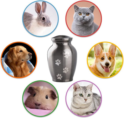 PCS Memorial Pet Cremation Urns for Dogs and Cats Ashes, Paws Engraved Pet Urn,Dog Keepsake Urns for Ashes-Small