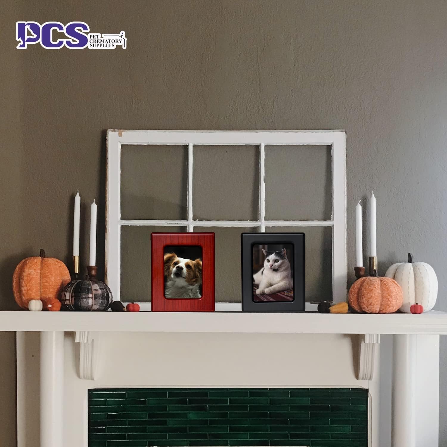 PCS Pet Urns for Cats, Cat Photo Urn, Cat Urns for Ashes, Pet Cremation Box Black-Small