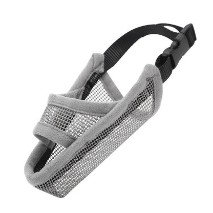 Dog Mouth Cover Anti-Bite Mesh Dog Mouth Cover Medium And Large Dogs Anti-Drop Mask Xxs - Gray