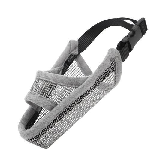 Dog Mouth Cover Anti-Bite Mesh Dog Mouth Cover Medium And Large Dogs Anti-Drop Mask Xxs - Gray