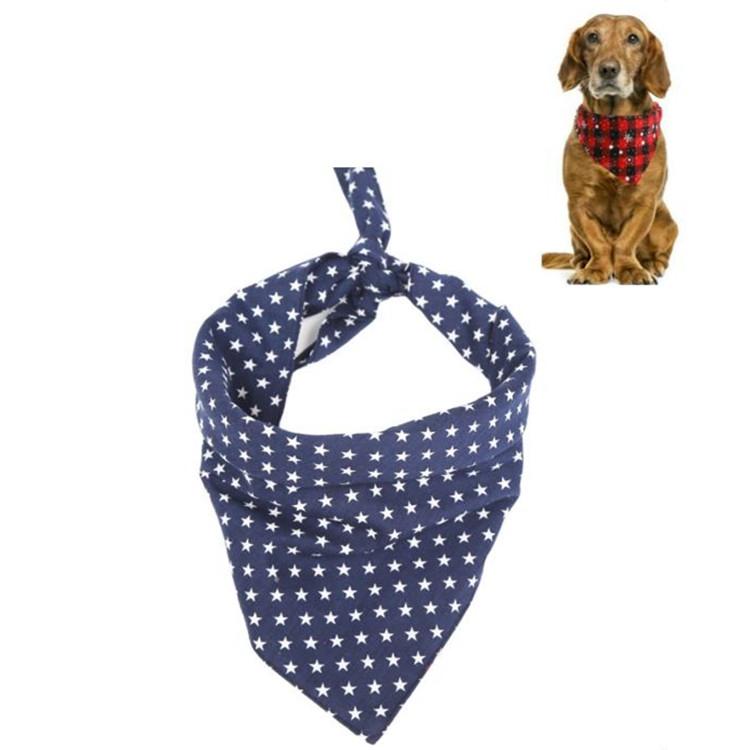 Pet Triangle Towel Christmas Snowflake Dog Saliva Towel - Size L - Red